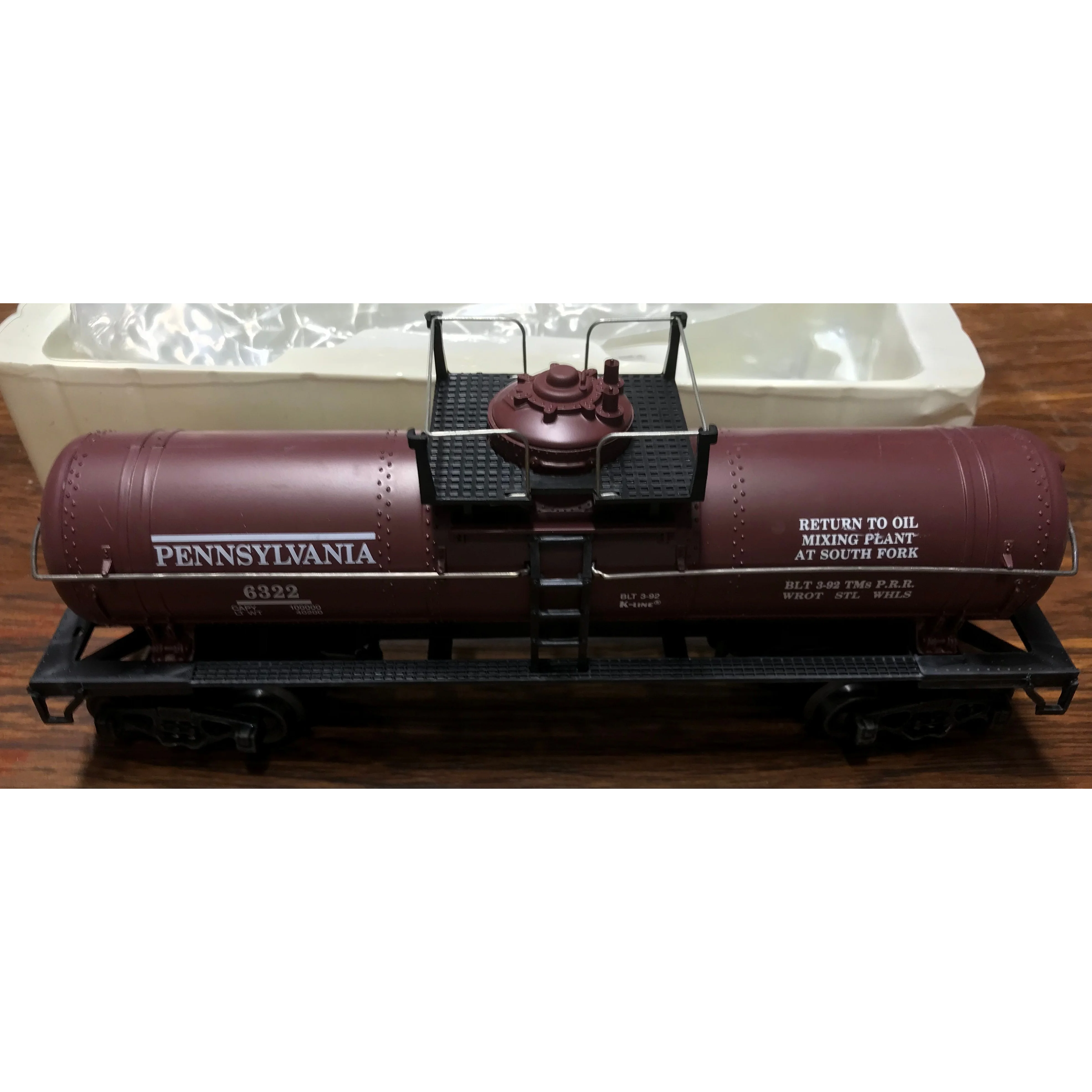 K-Line #k6322 Classic Pennsylvania Tank Car — photo 2
